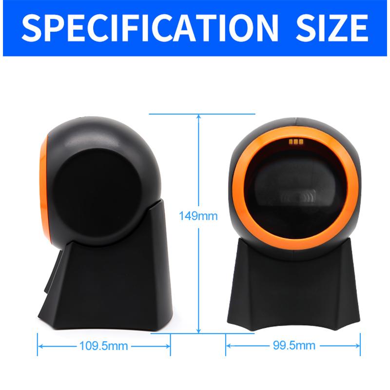 2D Barcode Scanner Omnidirectional Desktop Automatic 1D 2D QR code Data Matrix-Veeddydropshipping
