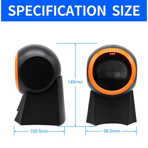 2D Barcode Scanner Omnidirectional Desktop Automatic 1D 2D QR code Data Matrix-Veeddydropshipping