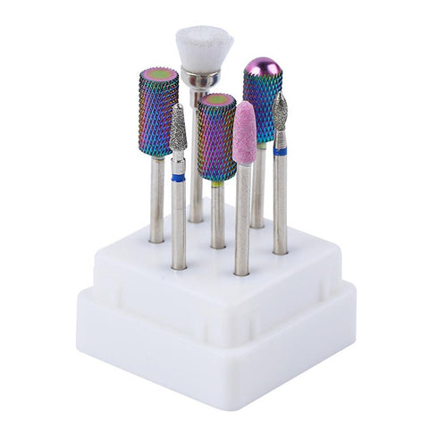 Acrylic Nail Drill Bits Storage Box Holder Display Nail Files -BH01053-Veeddydropshipping
