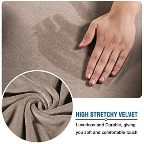 Velvet Rectangle Ottoman Stool Cover-HA00542-Veeddydropshipping