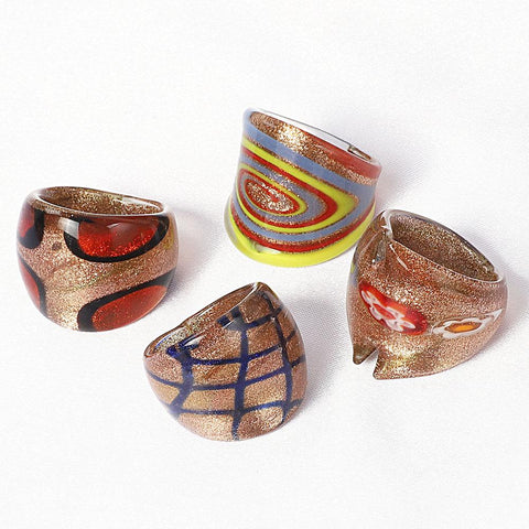 Summer Style Glass Ring Wedding  Fashion Jewelry -JW00426-Veeddydropshipping