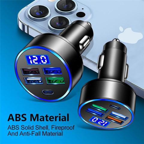 Lovebay 4 Ports USB PD Fast Car Phone Charge With LED-PA01125-Veeddydropshipping