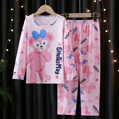Disney Elsa Anna Frozen Pajamas Sets Cartoon Print Nightwear-TB01053-Veeddydropshipping