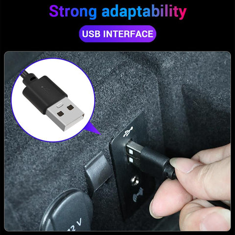 4Pcs Car LED Foot Ambient Lights 3 Colors Auto Home Party-AM00543-Veeddydropshipping