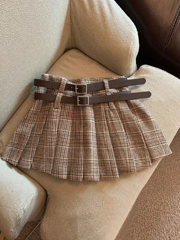 Women Streetwear Pleated Skirt Korean Fashion-WF00373-Veeddydropshipping