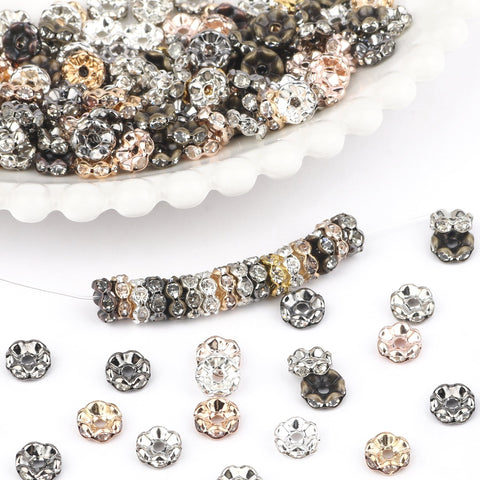 Rhinestone Ball Shape Loose Beads Metal Crystal Beads for Jewelry-JW01472-Veeddydropshipping