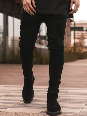 men Pants Pencil Streetwear Biker Side Striped-Veeddydropshipping