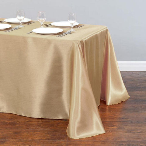 Satin Tablecloth Rectangular Silky Table Overlay Cover-HA00544-Veeddydropshipping