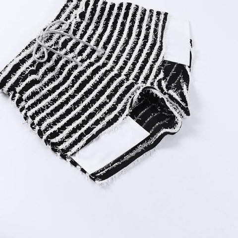 Hairy Side Split Shorts Women Mini Bottoms-WF00636-Veeddydropshipping