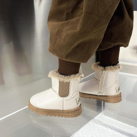Classic Plush Winter New Versatile Girls' Snow Boots-TB00142-Veeddydropshipping
