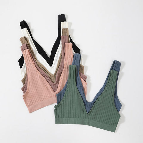 Women Underwear Sleeveless Deep V Sexy Bra-WF00912-Veeddydropshipping