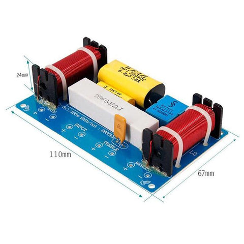 1pc Speaker 3 Way Audio Frequency Divider Treble + Midrange + Bass -CE00902-Veeddydropshipping