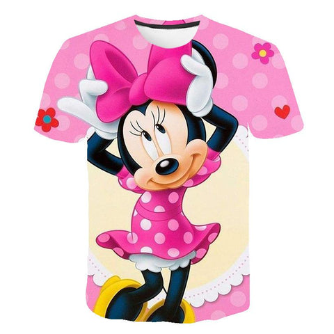 Kawaii TShirts 3D Print Disney Mickey Mouse Kids T Shirt Summer Fashion-TB01174-Veeddydropshipping
