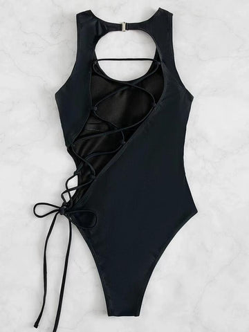 2023 Sexy Bandage One Piece Swimsuit Women Strappy Swimwear Female -OS00137-Veeddydropshipping