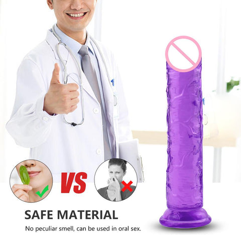 Realistic Dildo With Suction Cup Huge Jelly Dildos Sex Toys for Woman Men Fake -BH01187-Veeddydropshipping