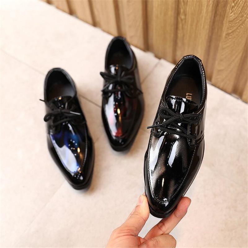 New Children Leather Shoes  Black Boys Dress Shoes Kids-TB00144-Veeddydropshipping