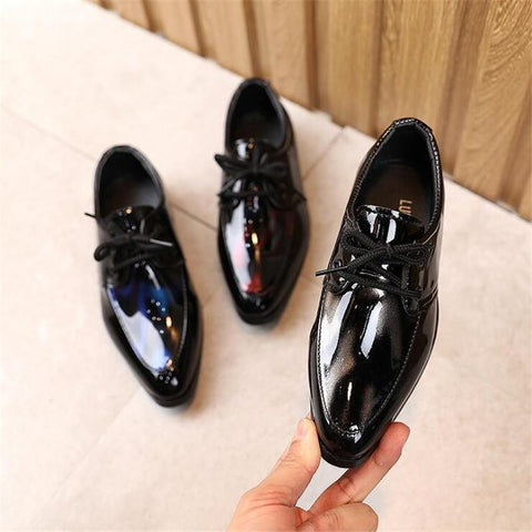New Children Leather Shoes  Black Boys Dress Shoes Kids-TB00144-Veeddydropshipping