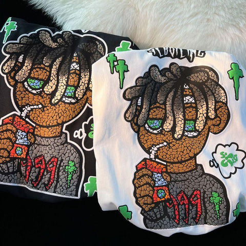Short sleeved T-shirt with cartoon printing design on European and American streets-Veeddydropshipping