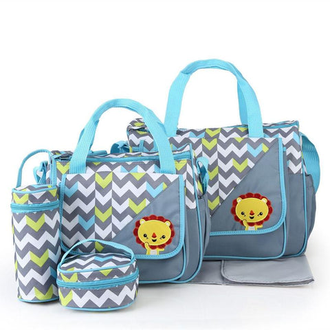 New Diaper bag 5 pieces set nappy tote bag large-TB00239-Veeddydropshipping