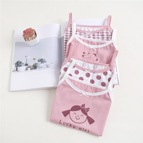 Summer Girls Tank Tops Cartoon Print Cotton Vest Clothes-Veeddydropshipping