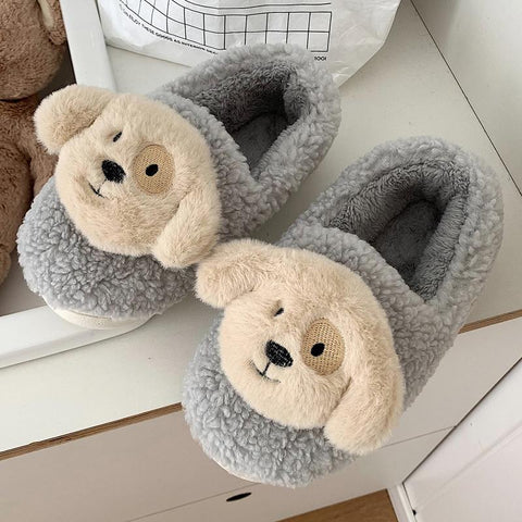 Men Home Slipper Flat Warm Plush Non Slip Fuzzy Cotton Shoes-BS01223-Veeddydropshipping