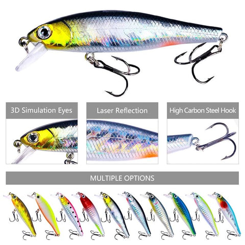 Minnow Crank Wobbler Jerkbait Fishing Lure 8.8Cm 9G Isca Artificial Carkbait Wobblers -OS00504-Veeddydropshipping