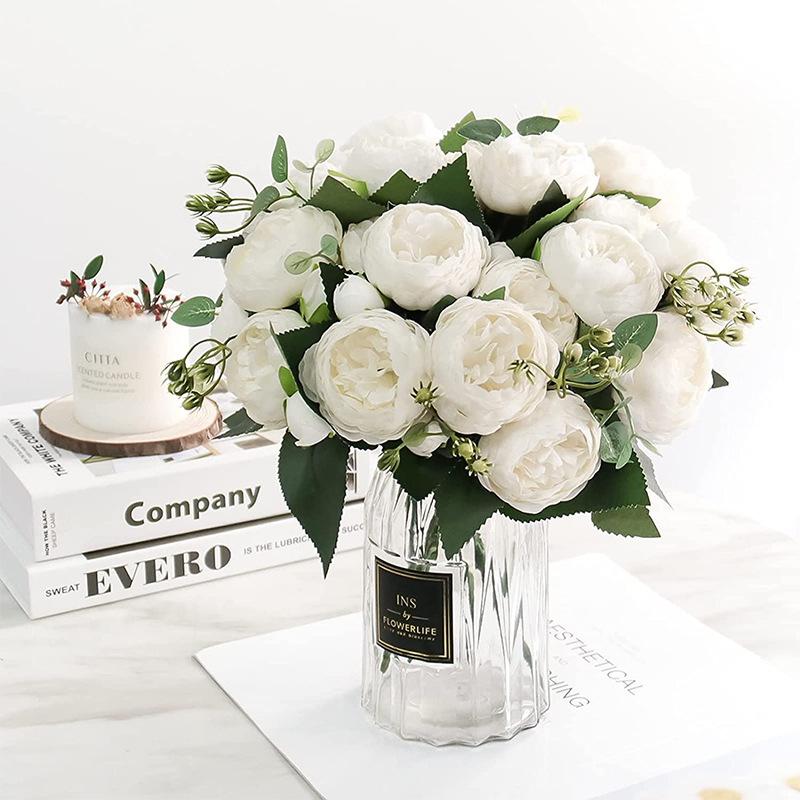 Peony Artificial Flowers Bouquet Fake Flowers-HA00254-Veeddydropshipping