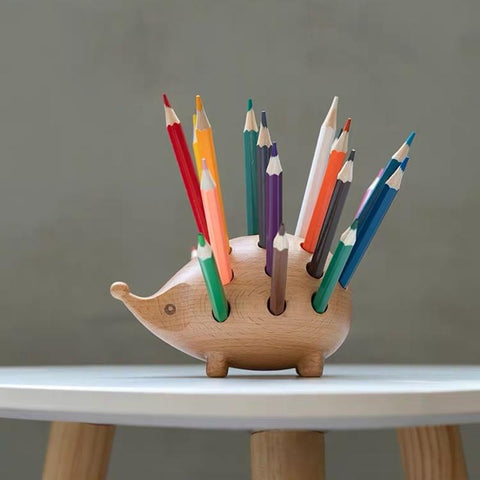 Wooden 24 Hole Pen Stand Multi-Functional Desk-HA01600-Veeddydropshipping