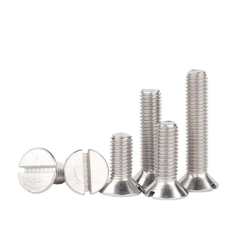 Threaded Slotted Flat Screw Bolt-TI00560-Veeddydropshipping