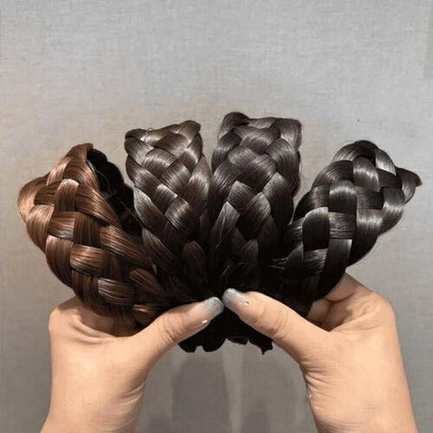 Hair Braided Plaited Headband for Women-WF01129-Veeddydropshipping
