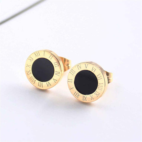 Stainless Steel Simple Numerals Fashion Earrings  Necklace Set  -JW00245-Veeddydropshipping