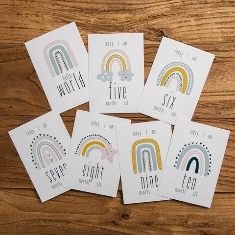 16Pc Baby Milestone Cards Month Sticker Baby Photography Milestone-TB00778-Veeddydropshipping