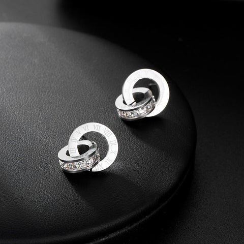 Luxury Elegant Stainless Steel Roman Numerals Jewelry Set  -JW00311-Veeddydropshipping