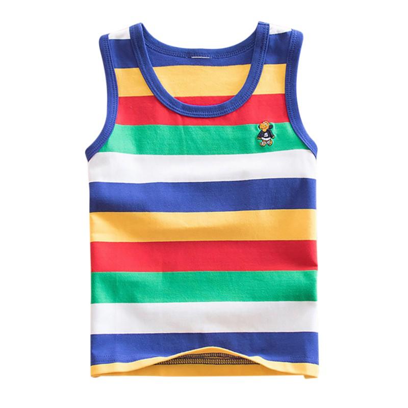 Children Girls Boys Vest Kids Combed Cotton Sleeveless Tops-Veeddydropshipping