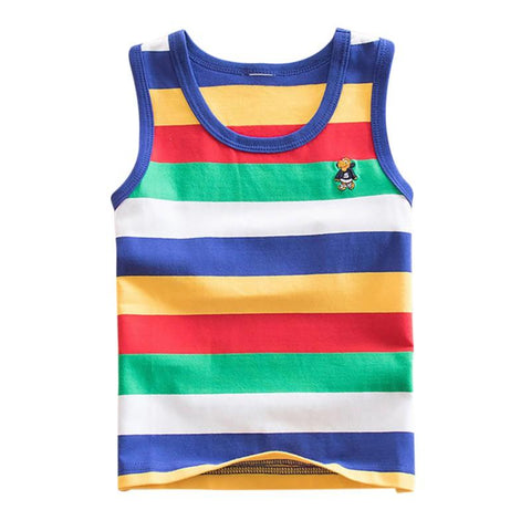 Children Girls Boys Vest Kids Combed Cotton Sleeveless Tops-Veeddydropshipping
