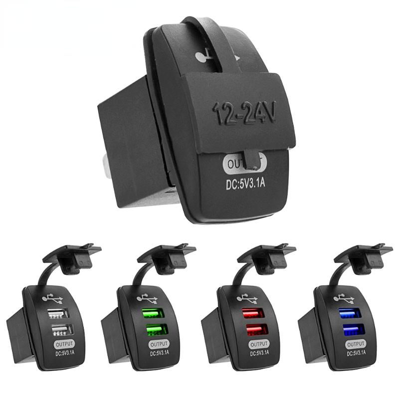 Car Charger USB 5V 3.1A Universal Waterproof Dual USB-PA01171-Veeddydropshipping