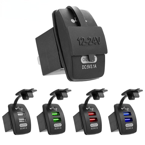 Car Charger USB 5V 3.1A Universal Waterproof Dual USB-PA01171-Veeddydropshipping