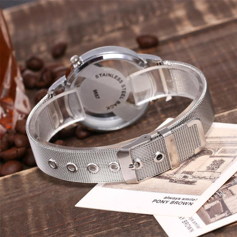 Music Note Notation Watch Stainless Steel Quartz Wrist Watch -JW00810-Veeddydropshipping