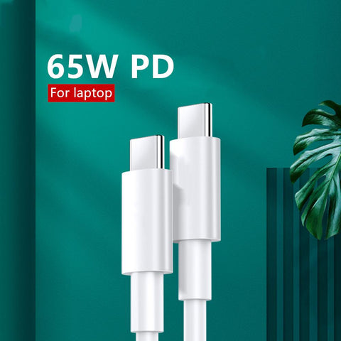65W USB C to USB C Cable Fast Charging For Laptop Computer Mobile Phone Cord-PA01032-Veeddydropshipping