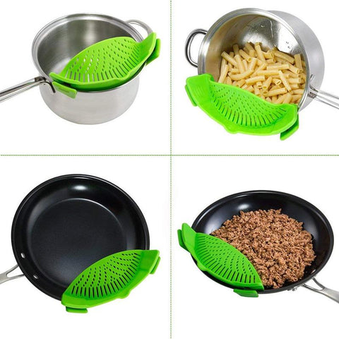Clip-on Pan Pot Strainer Anti-spill Pasta Pot Strainer-HA01334-Veeddydropshipping