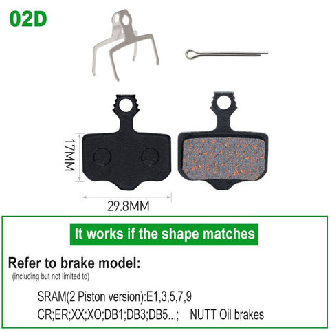 1 Pair Bicycle Disc Brake Pads Semi-Metallic Hydrauli Disc Brake-AM00173-Veeddydropshipping