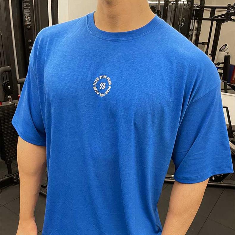 short sleeves cotton t shirt Gym Fitness Male Training-MF00146-Veeddydropshipping