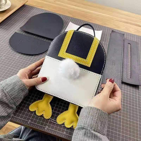 Cartoon Duck Bottom Base Drawstring Handbag Bag Handmade-BS00358-Veeddydropshipping