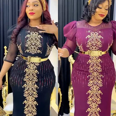African Women Plus Size Evening Dresses-Veeddydropshipping