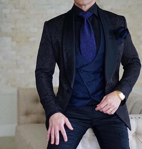 Design Custom Made Black Smoking Tuxedo-MF01254-Veeddydropshipping