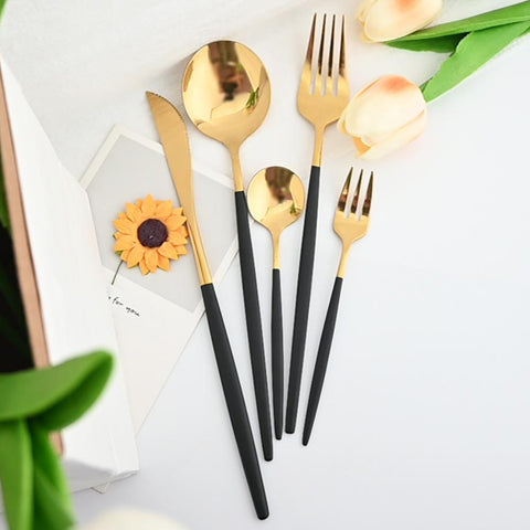 Dinnerware Set Fork Spoon Flatware Cutlery Set-HA01330-Veeddydropshipping