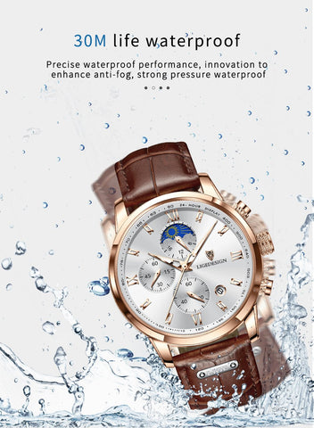 Business Fashion Watch Man Leather Wristwatch Quartz-JW00697-Veeddydropshipping