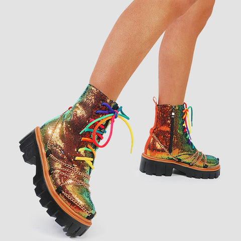 Trendy Fashion Platform Shoes Women&#39;s Boots-BS01015-Veeddydropshipping