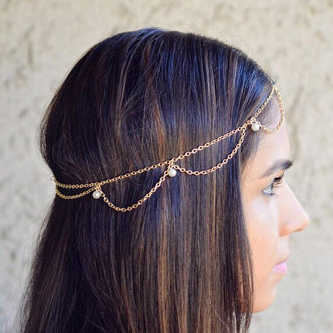 Forehead Head Chains  Bride Wedding Accesories Headban -JW00498-Veeddydropshipping