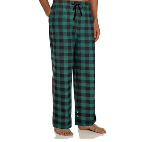 Pajama Long Pant Soft Comfortable Loose Elastic Waistband Plaid-MF01601-Veeddydropshipping